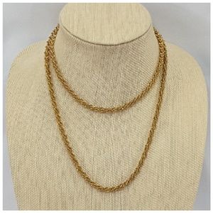 Goldtone Long Rope Style Necklace